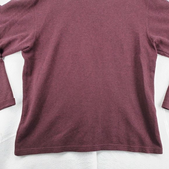 EDDIE BAUER Sweater Men's Long Sleeve V-Neck 100% Cotton Purple Size Large - Picture 9 of 12
